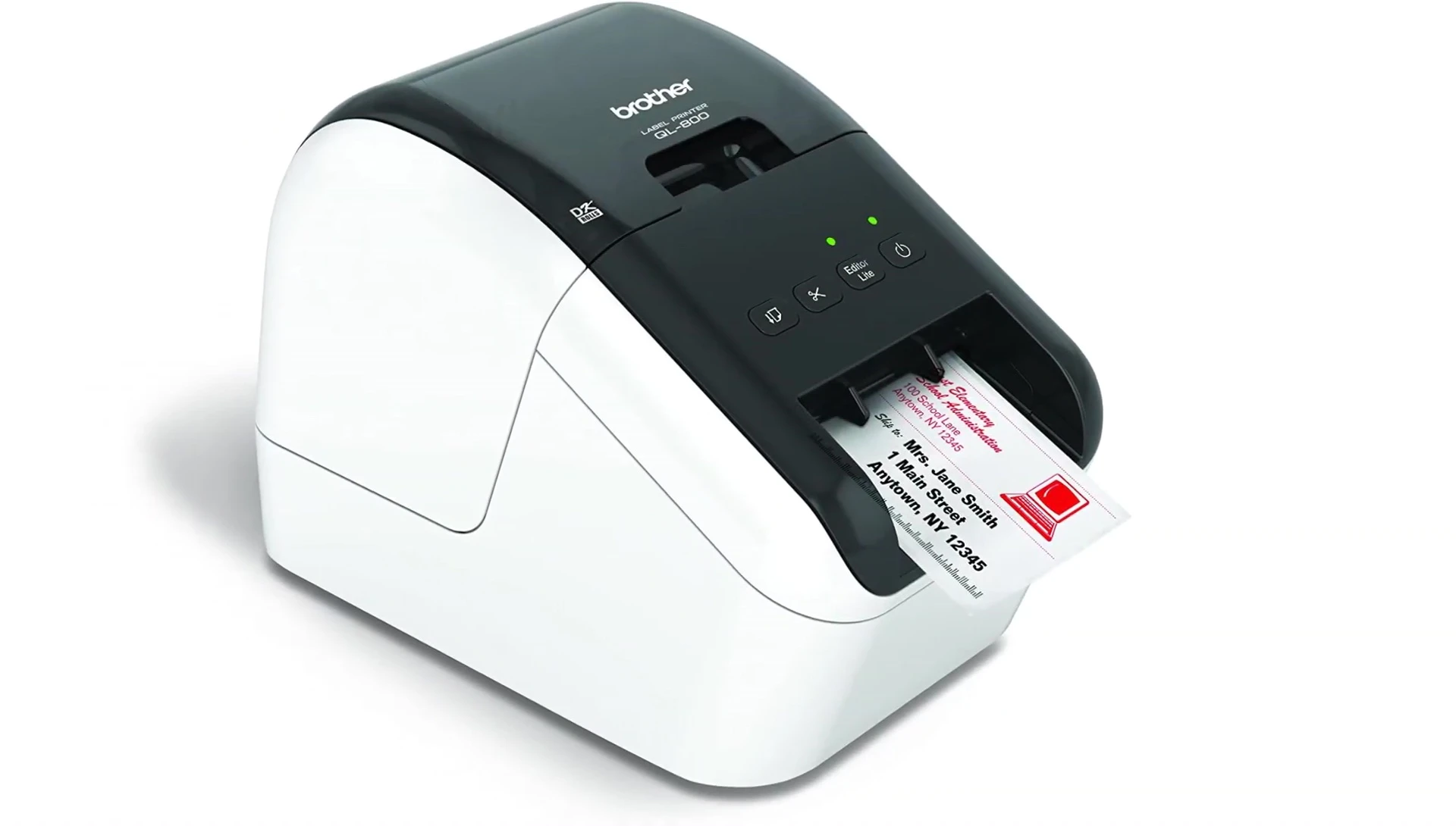 Two-color printing capability of Brother QL-800