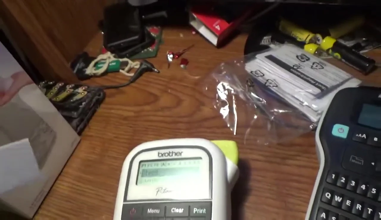 Printed labels from both label makers