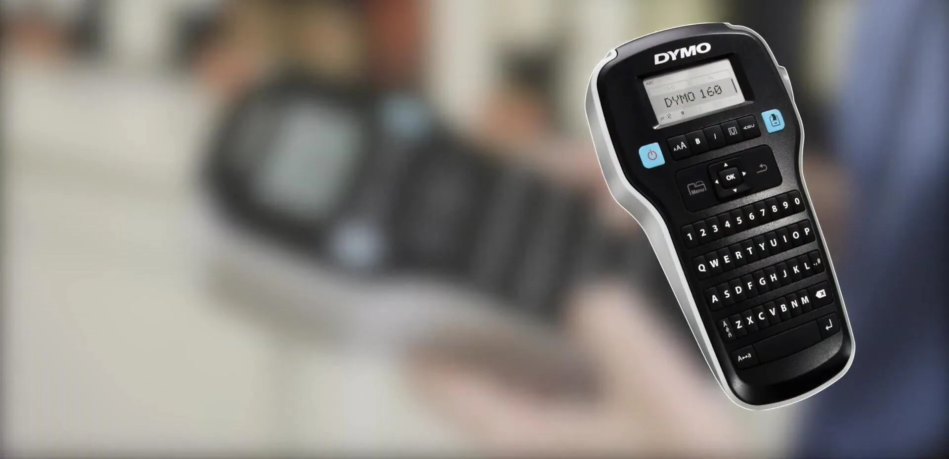 DYMO LabelManager 160 showcasing its keyboard
