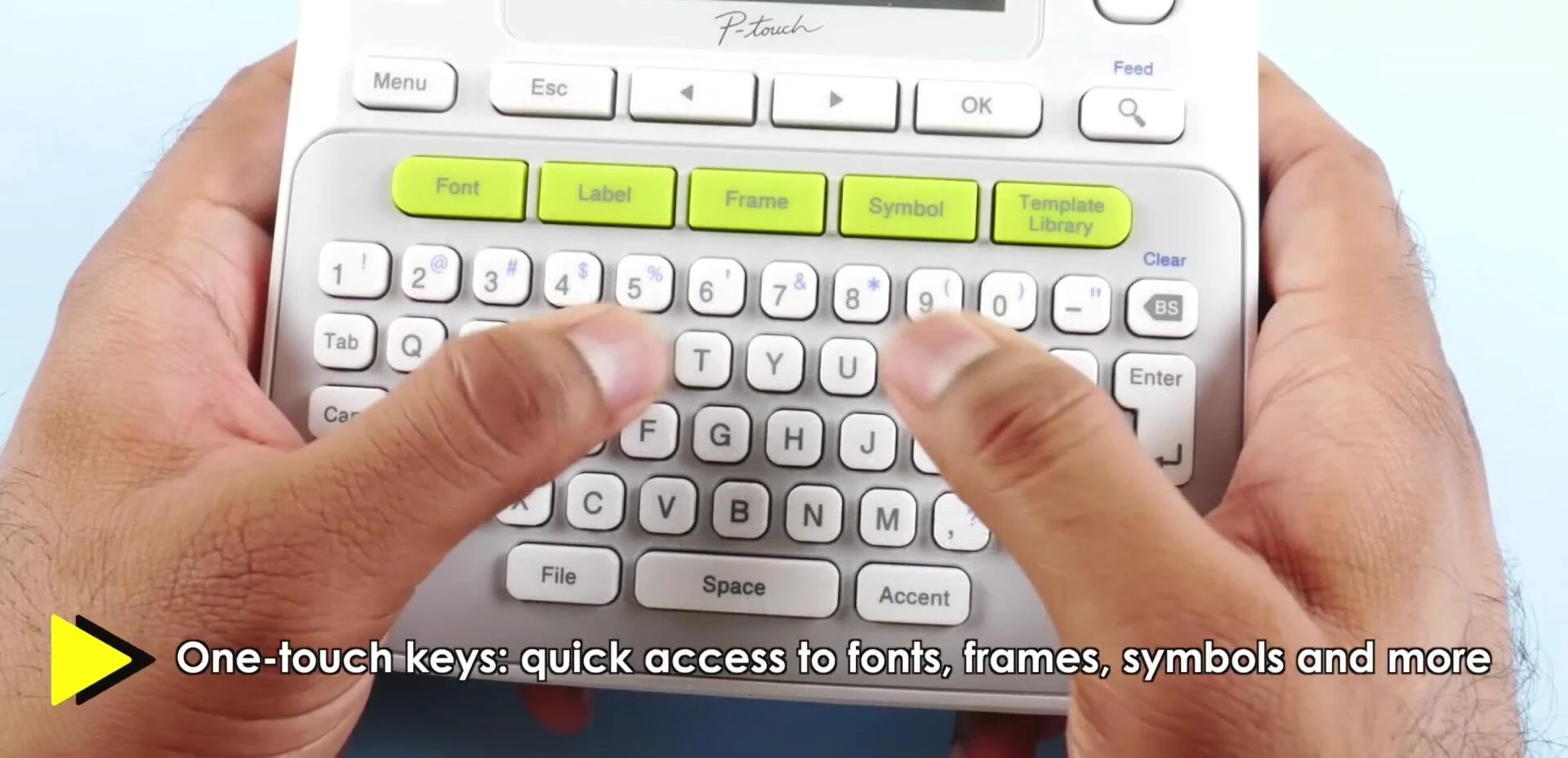 OneTouch keys on the Brother PT-D210