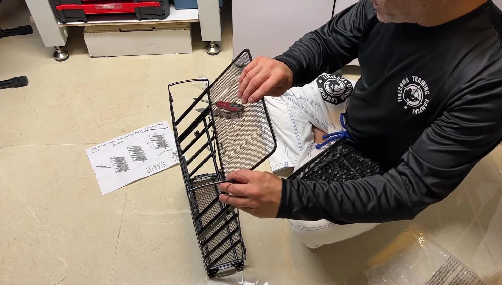 A tray showcasing how papers are held securely.