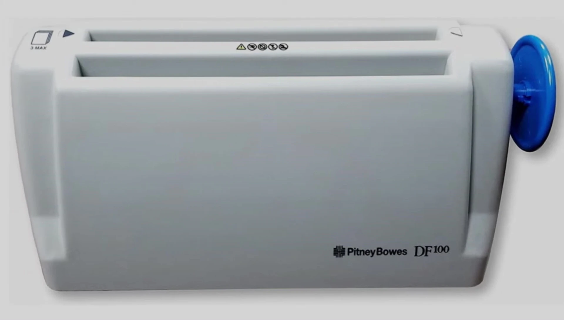 Showcase of the Pitney Bowes DF-100's compact size