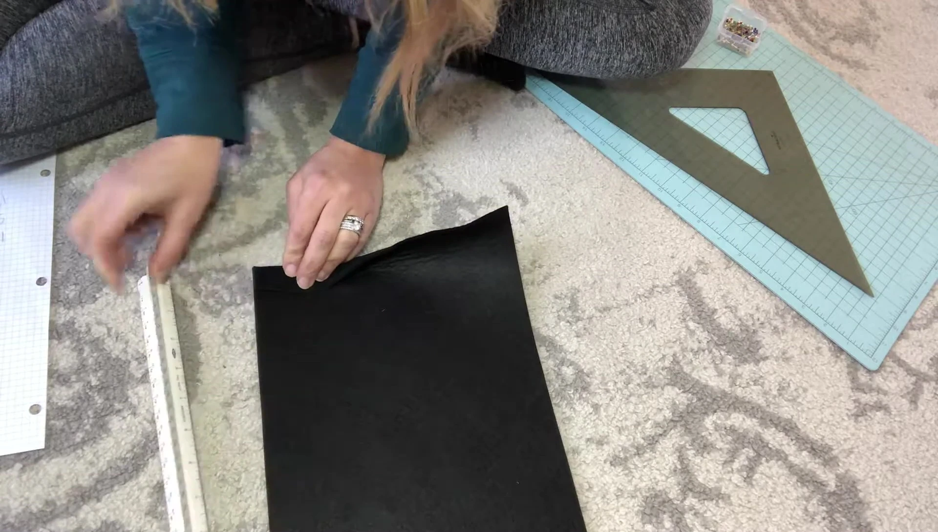 Folding and sewing the top pocket