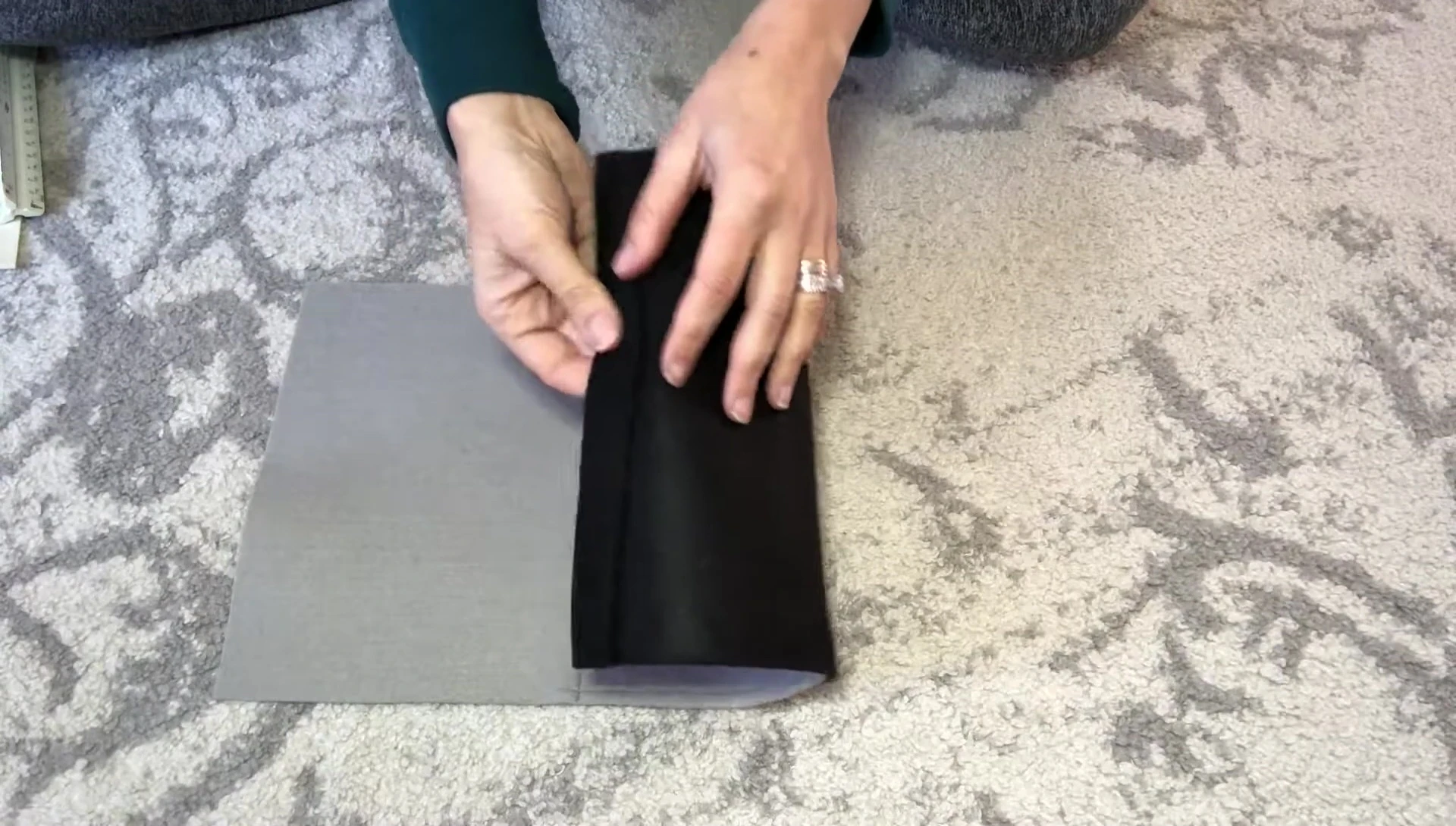 Sewing the pockets together