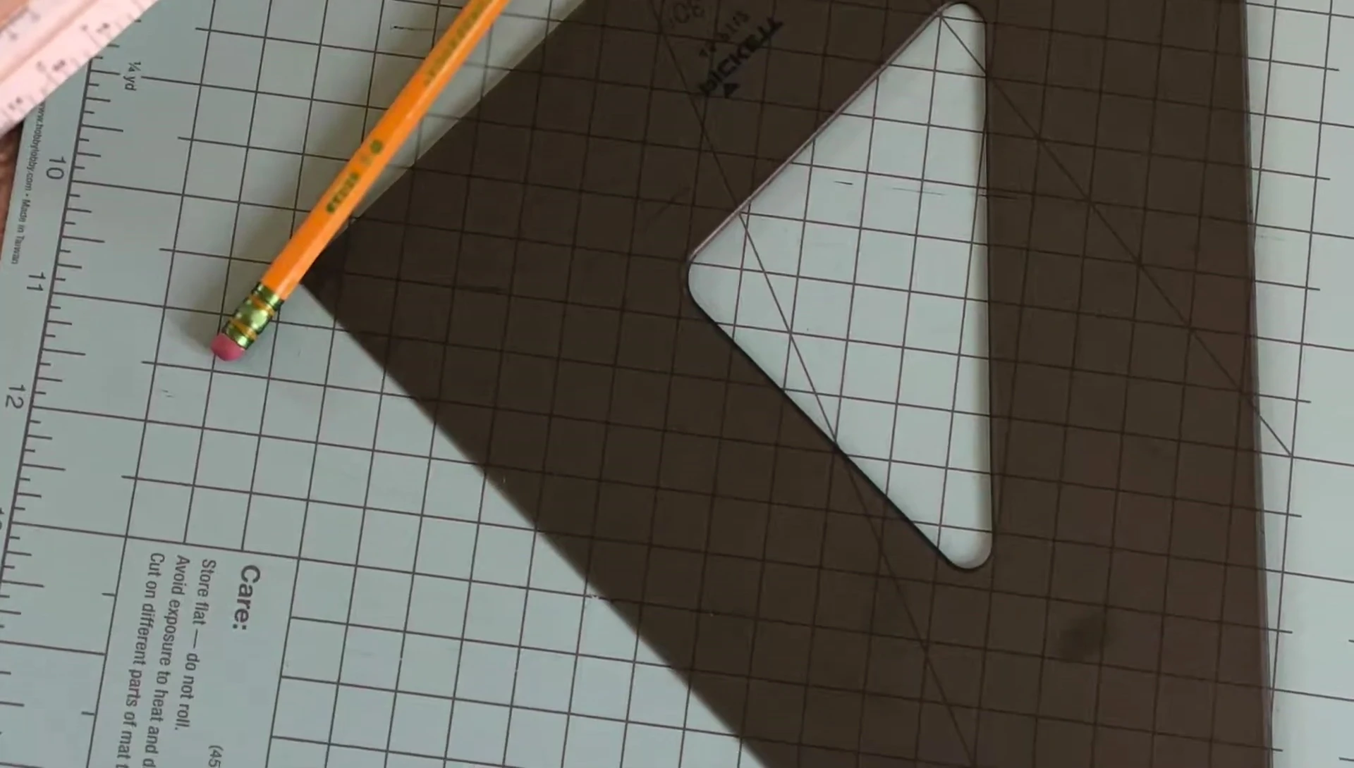 Ruler and triangle template