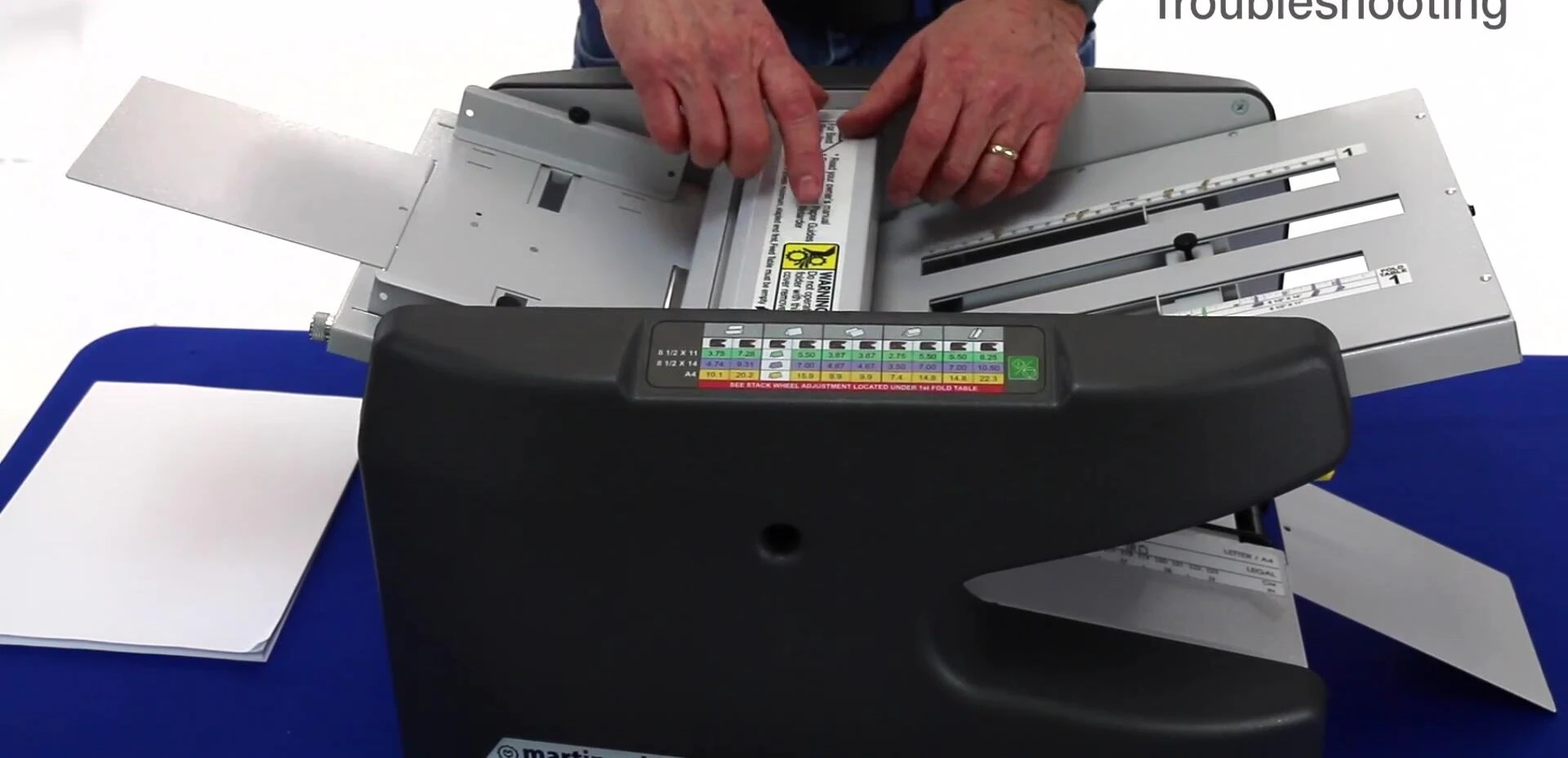 Removing top cover for paper jam access