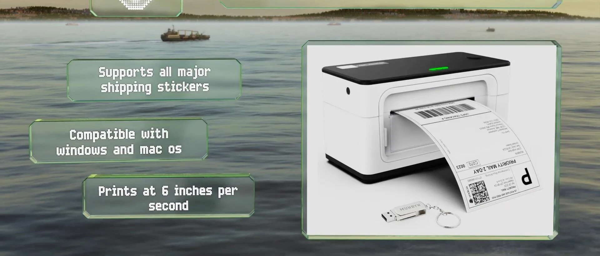Brother QL-820NWB printer