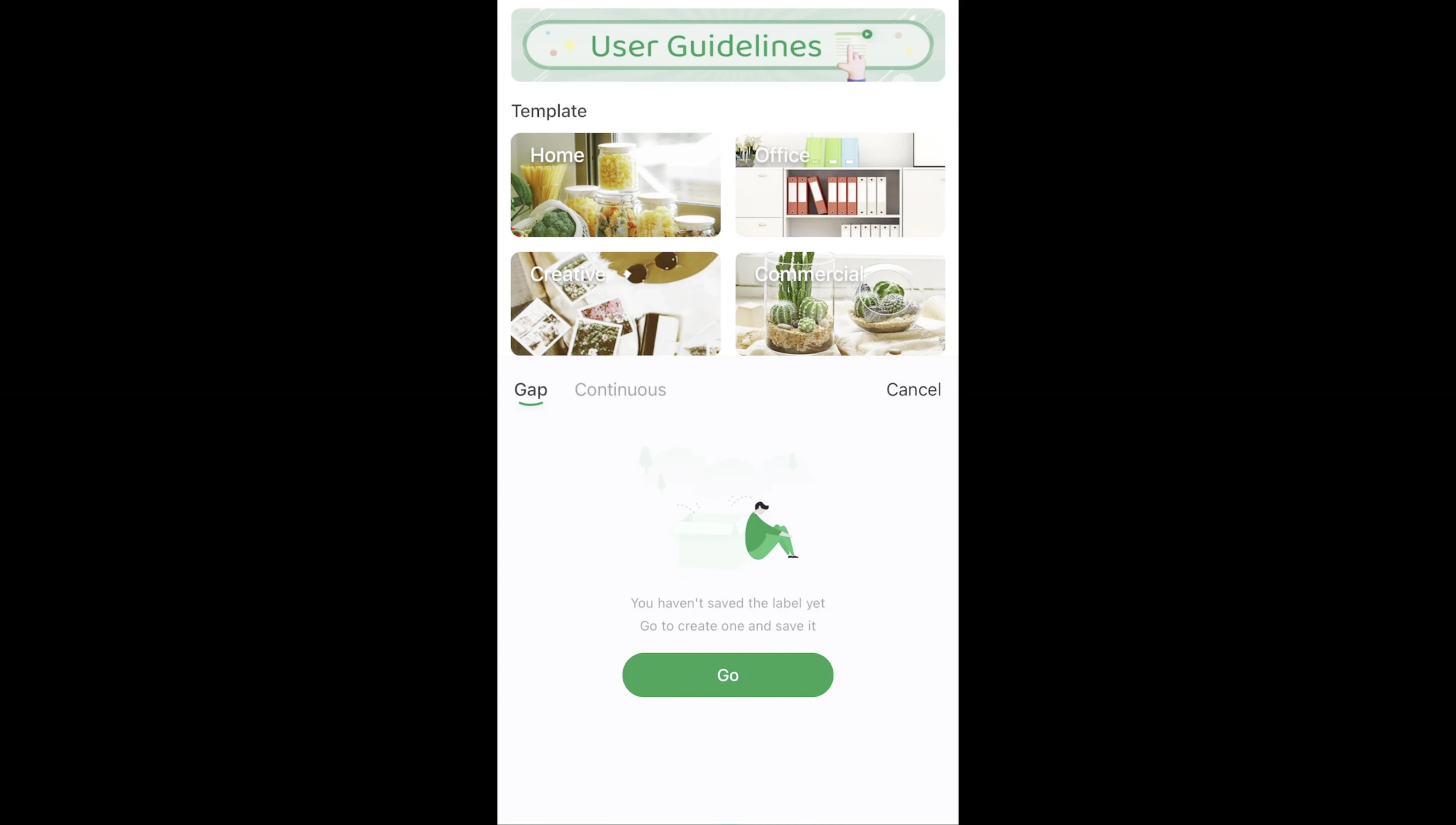 Screenshot of the Flash Mini app's main screen.
