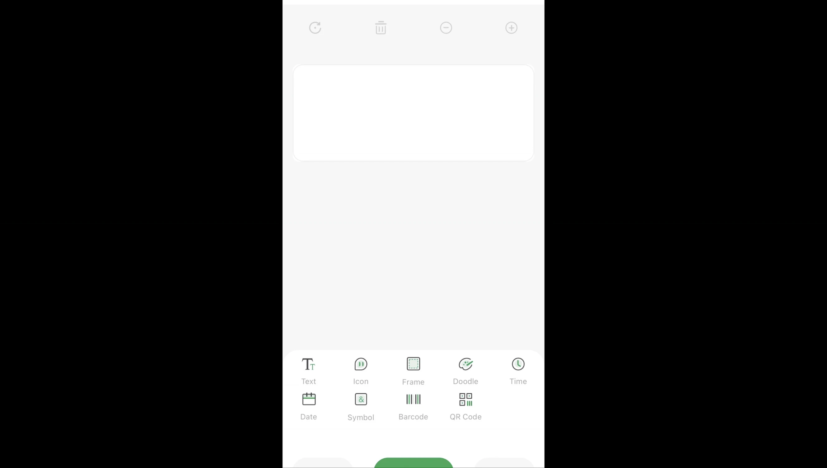 Screenshot showing text customization in the app.