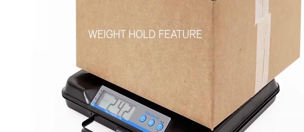 Screenshot of the display showing the weight hold function in action.