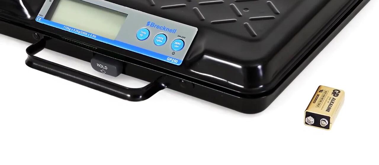 View of the power source (battery or adapter).