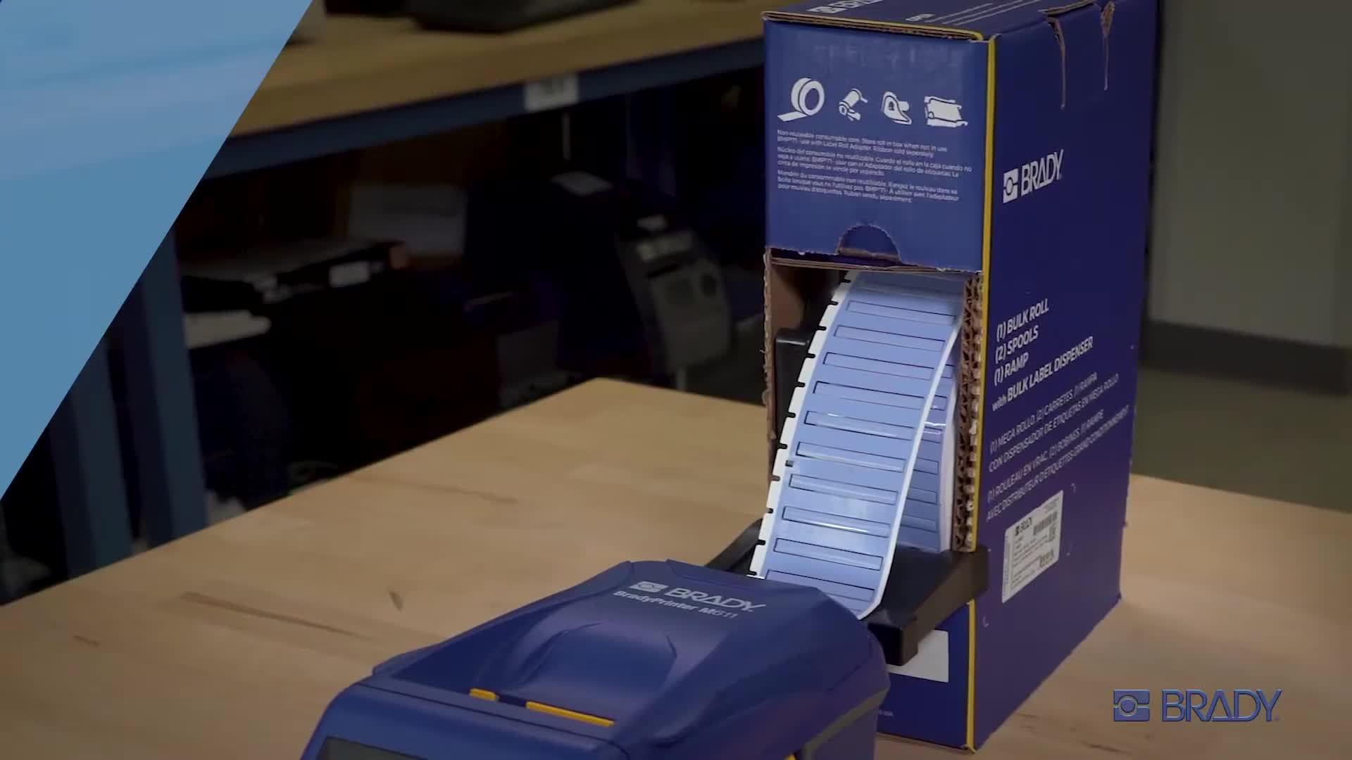 Brady Bulk Box Labels packaging options