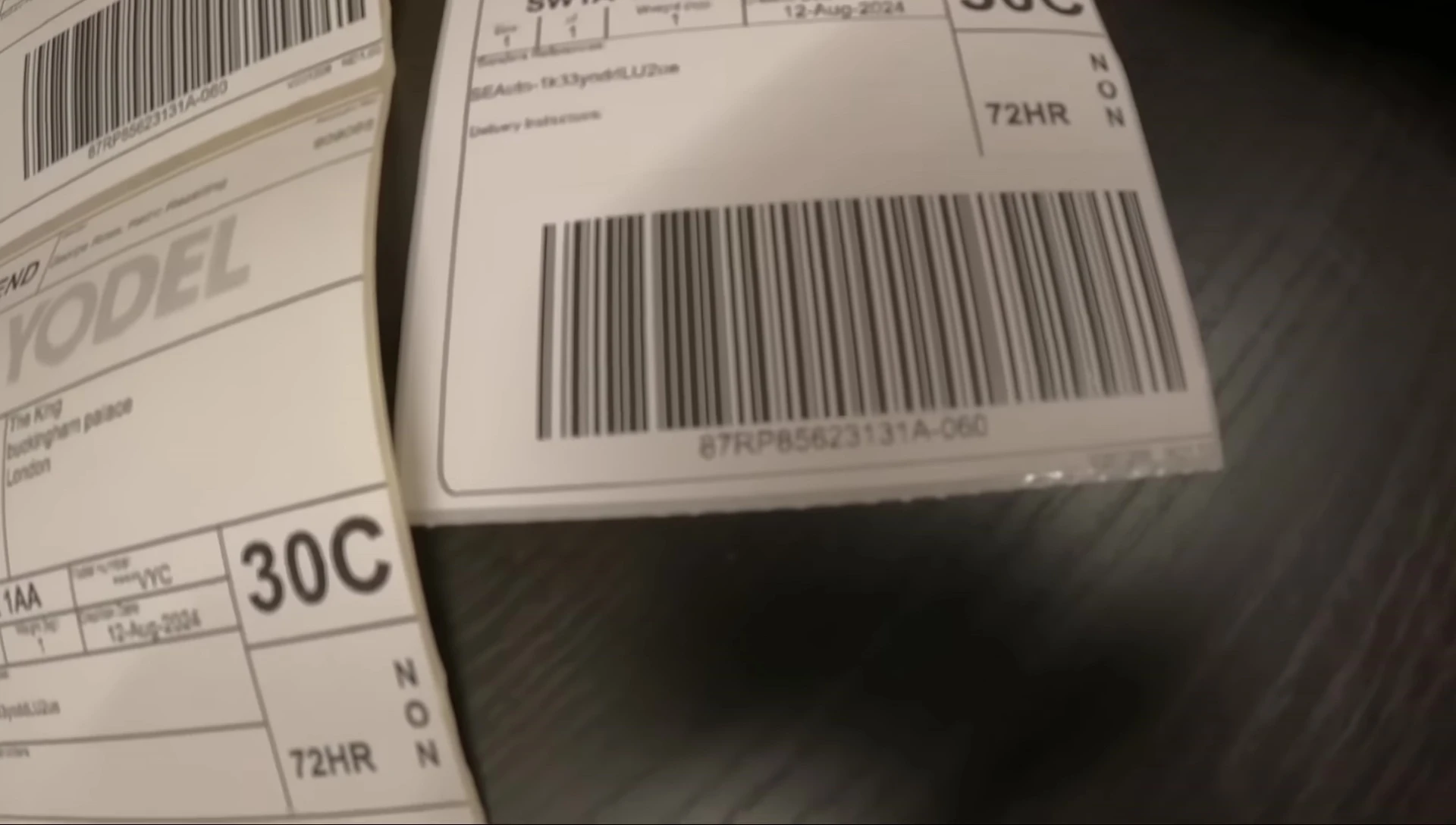 Close-up comparison of barcode clarity
