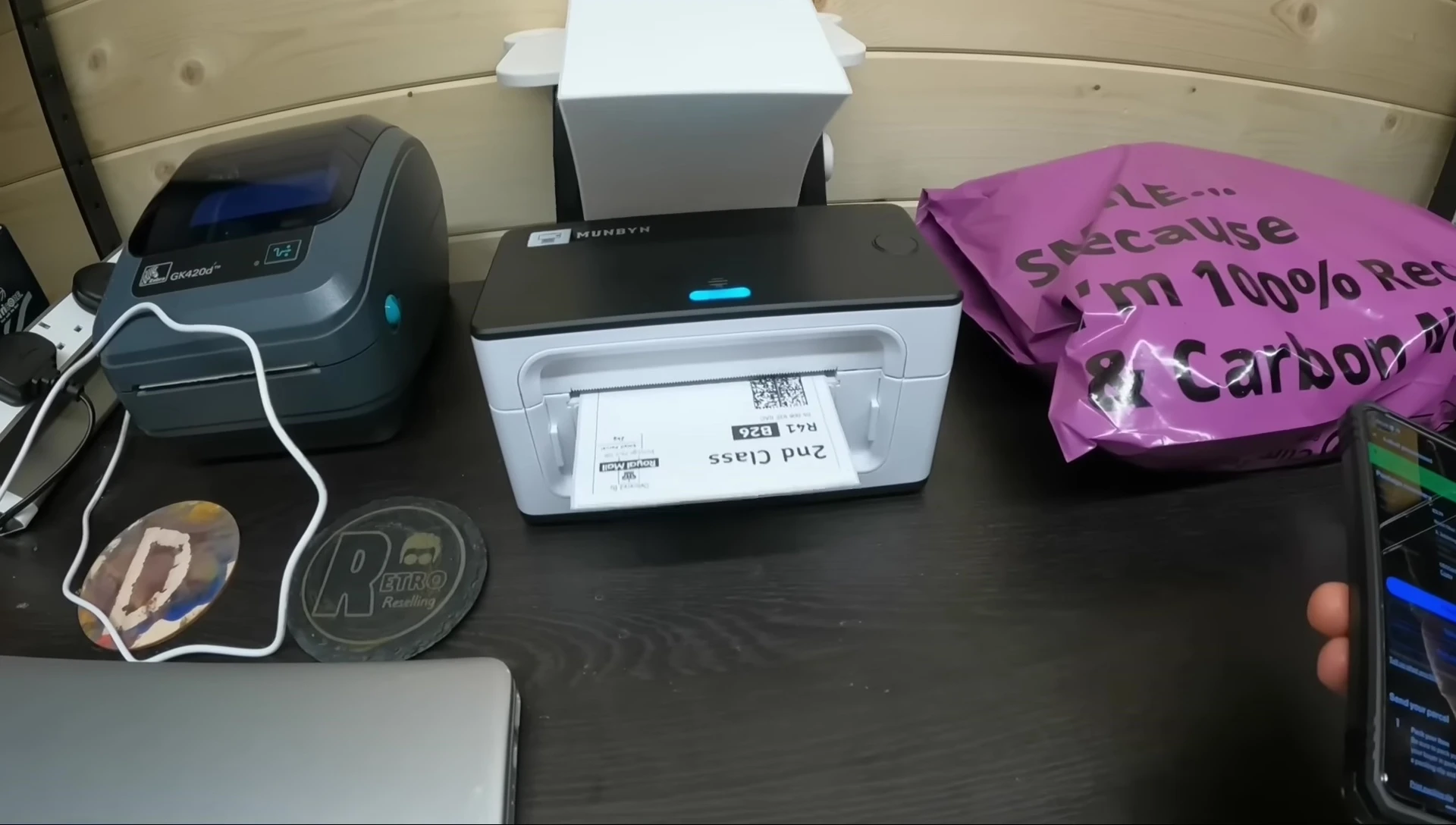 Printing from a short distance with Munbyn